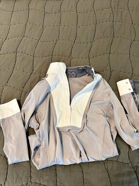 Chestnut bay show shirt equestrian perforated